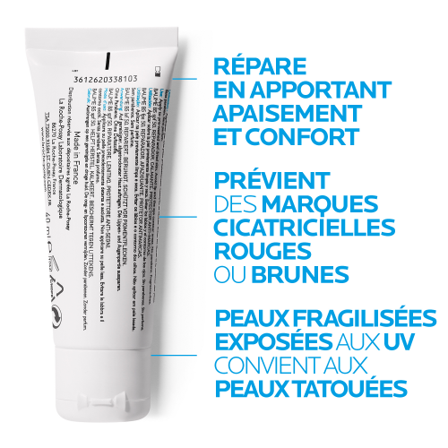 La Roche-Posay Cicaplast Baume B5+ SPF50 repair balm tube 40ml, ingredient panel