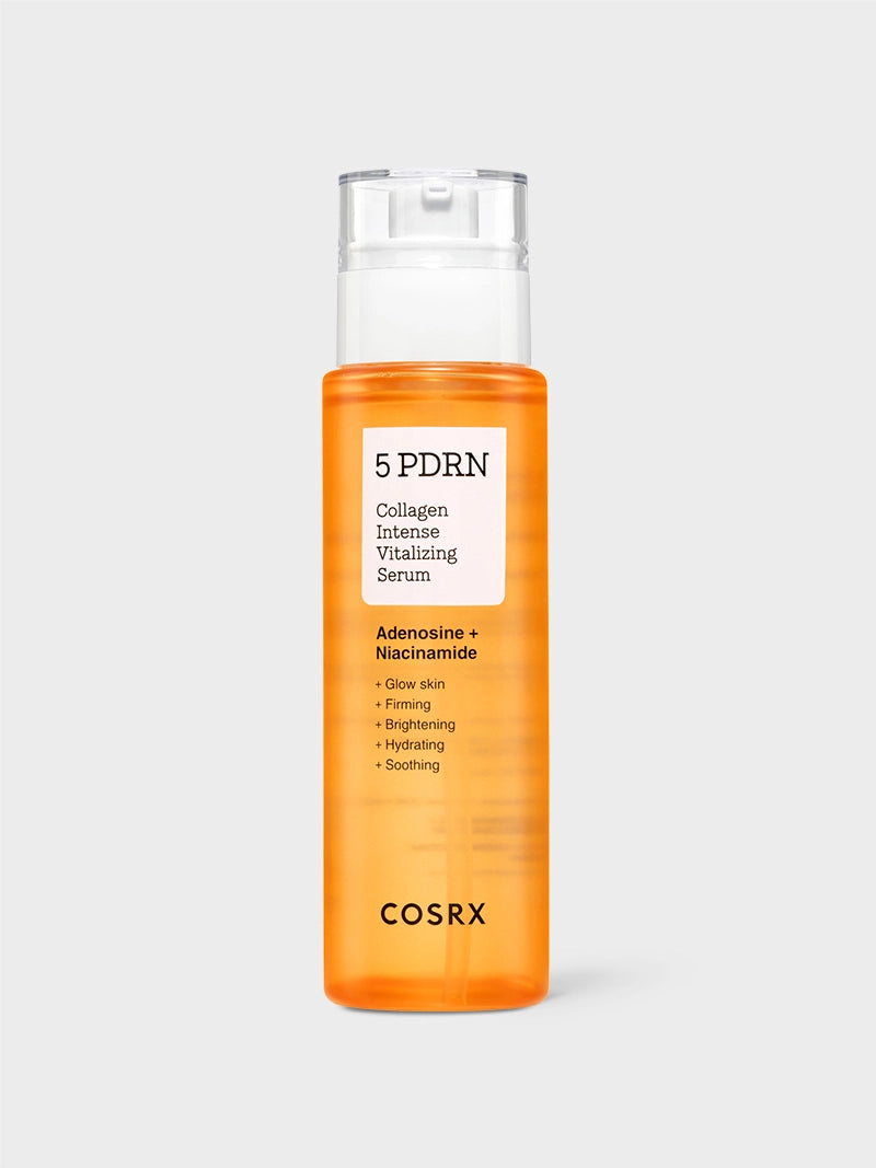 COSRX 5 PDRN Collagen Intense Vitalizing Serum 100ml, front of the pump bottle