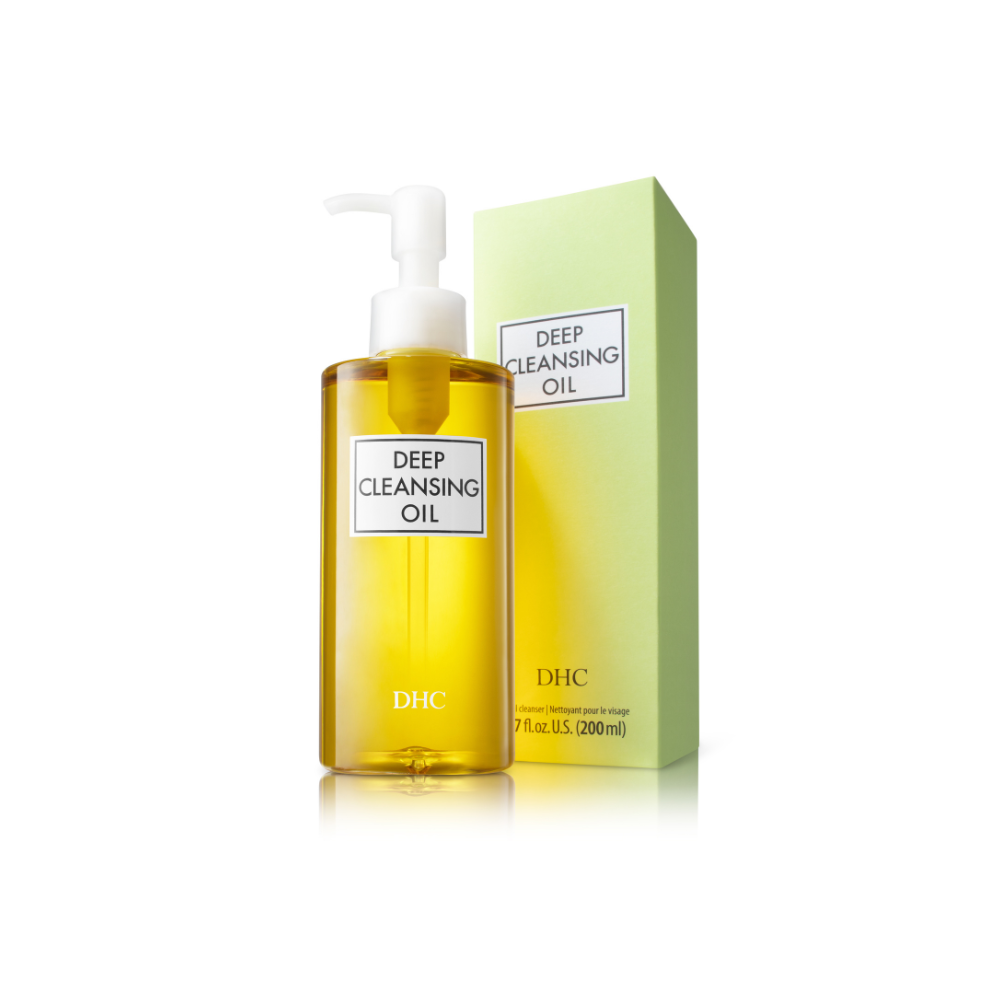 DHC Deep Cleansing Oil 200ml, box and pump bottle
