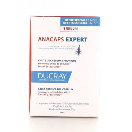 Ducray Anacaps Expert Hair Loss Supplement 90 Capsules, view 1