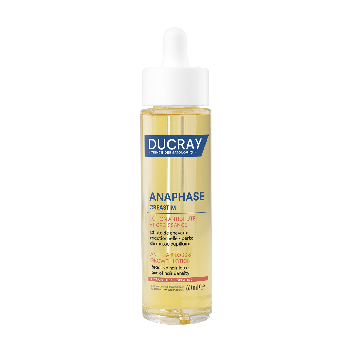 Ducray Anaphase Creastim lotion 60ml, front of the glass bottle