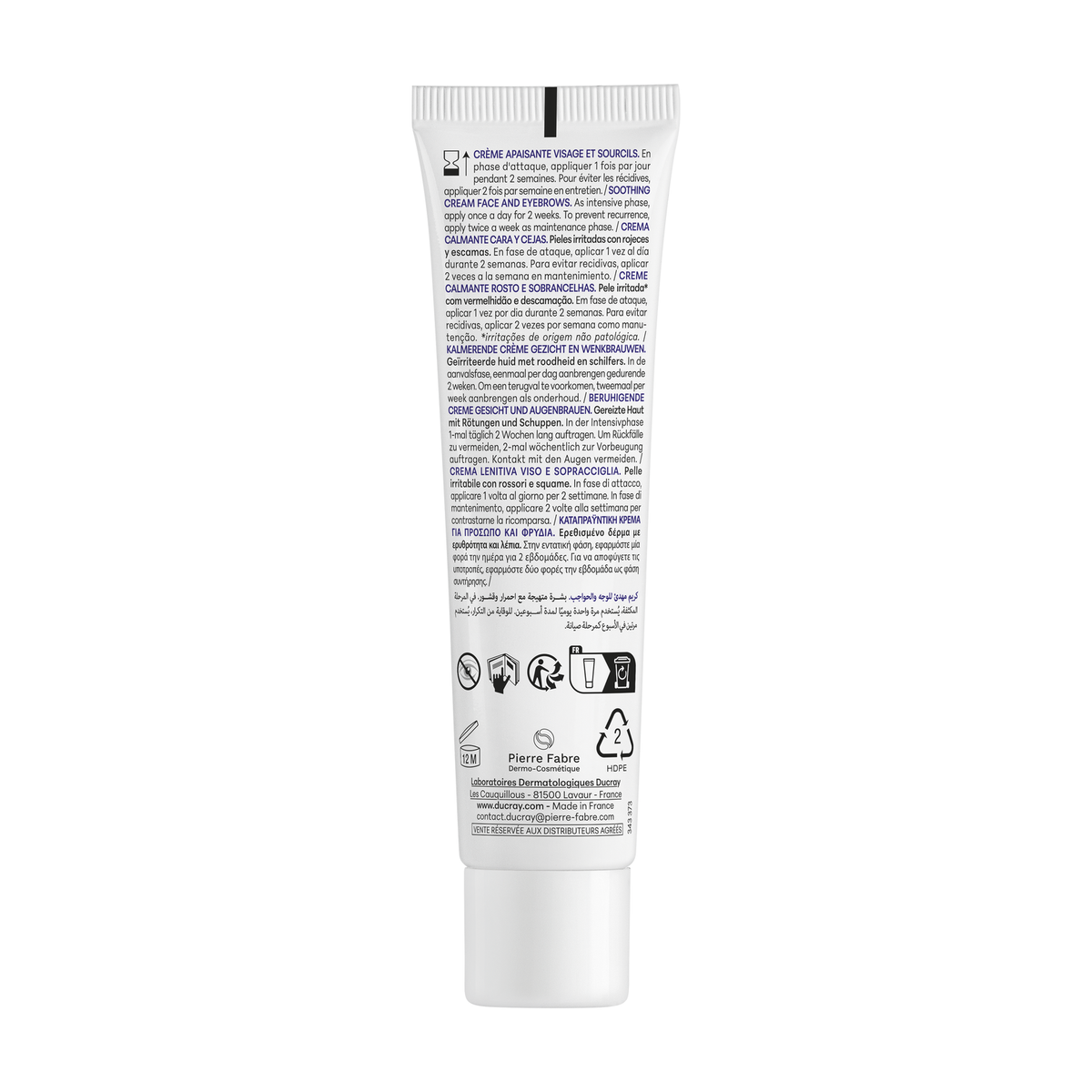 Ducray Kelual DS, back of the tube with directions