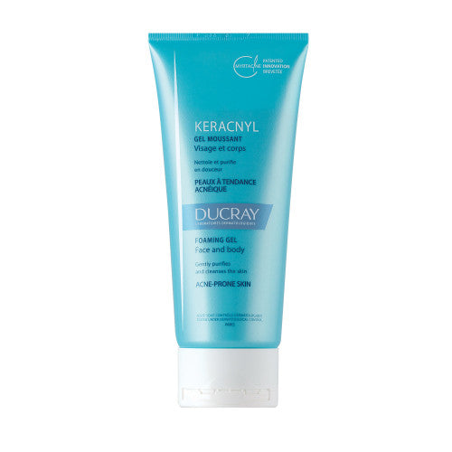 Ducray Keracnyl Foaming Gel 200ml cleanser for oily acne-prone skin, view 1