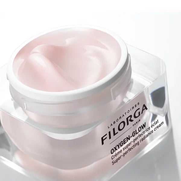 Filorga Oxygen-Glow, open jar showing the cream