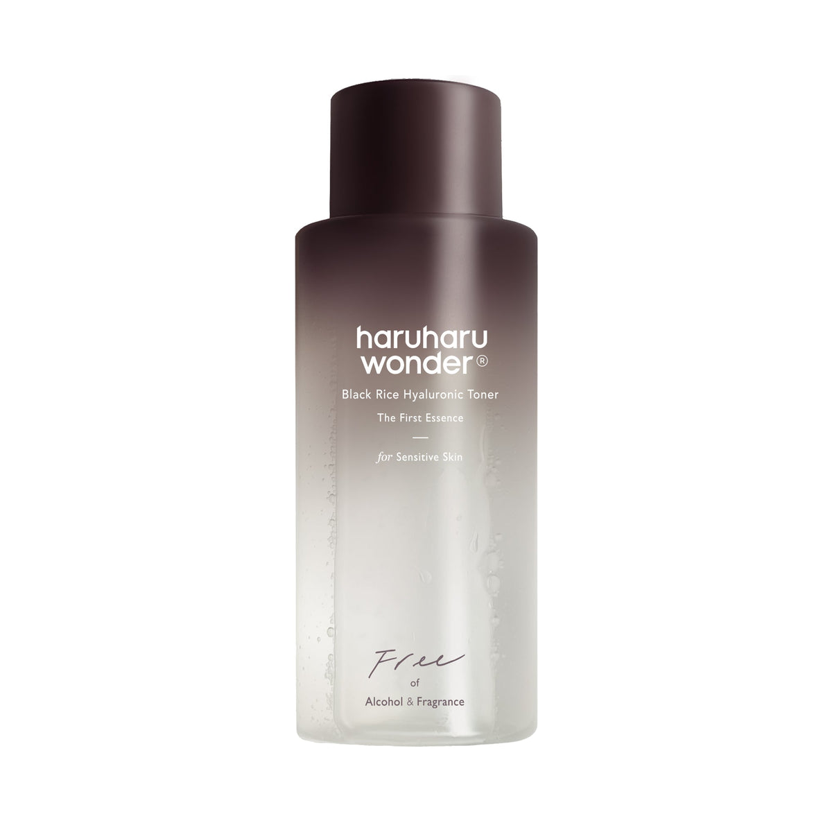 Haruharu Wonder Black Rice Hyaluronic Toner for Sensitive Skin 150ml, front of the bottle