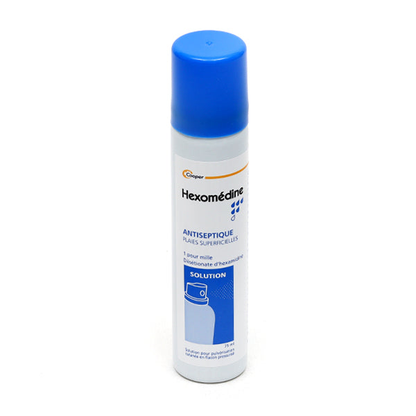 Hexomedine Spray, front of the spray can