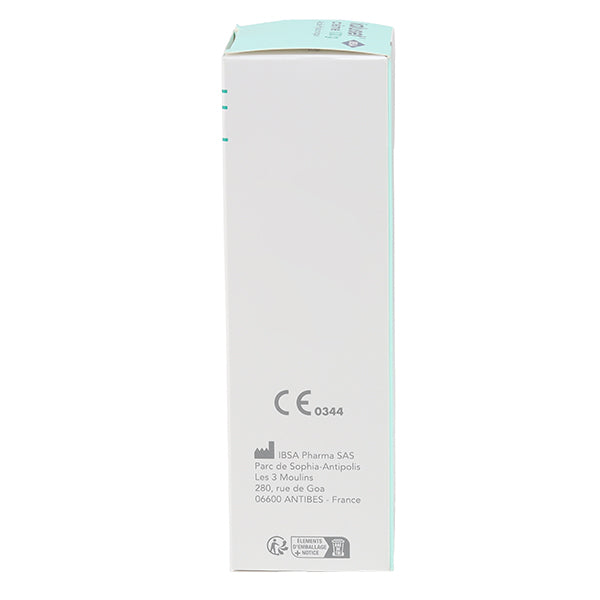 Ialuset Hyaluronic Acid Cream, side of the box with CE mark and manufacturer address