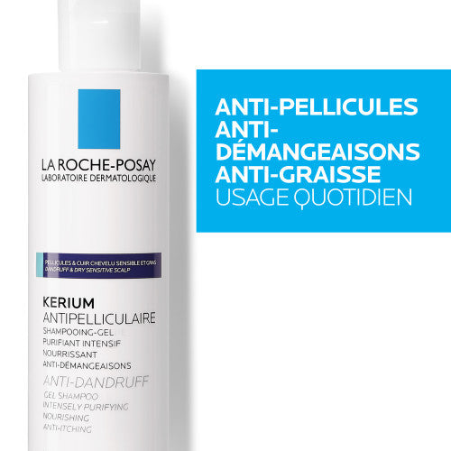 La Roche-Posay KÉRIUM Anti-Dandruff Gel Shampoo for oily scalp and persistent flakes, view 1