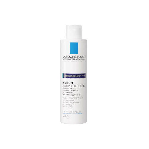 La Roche-Posay KÉRIUM Anti-Dandruff Gel Shampoo for oily scalp and persistent flakes, product close-up