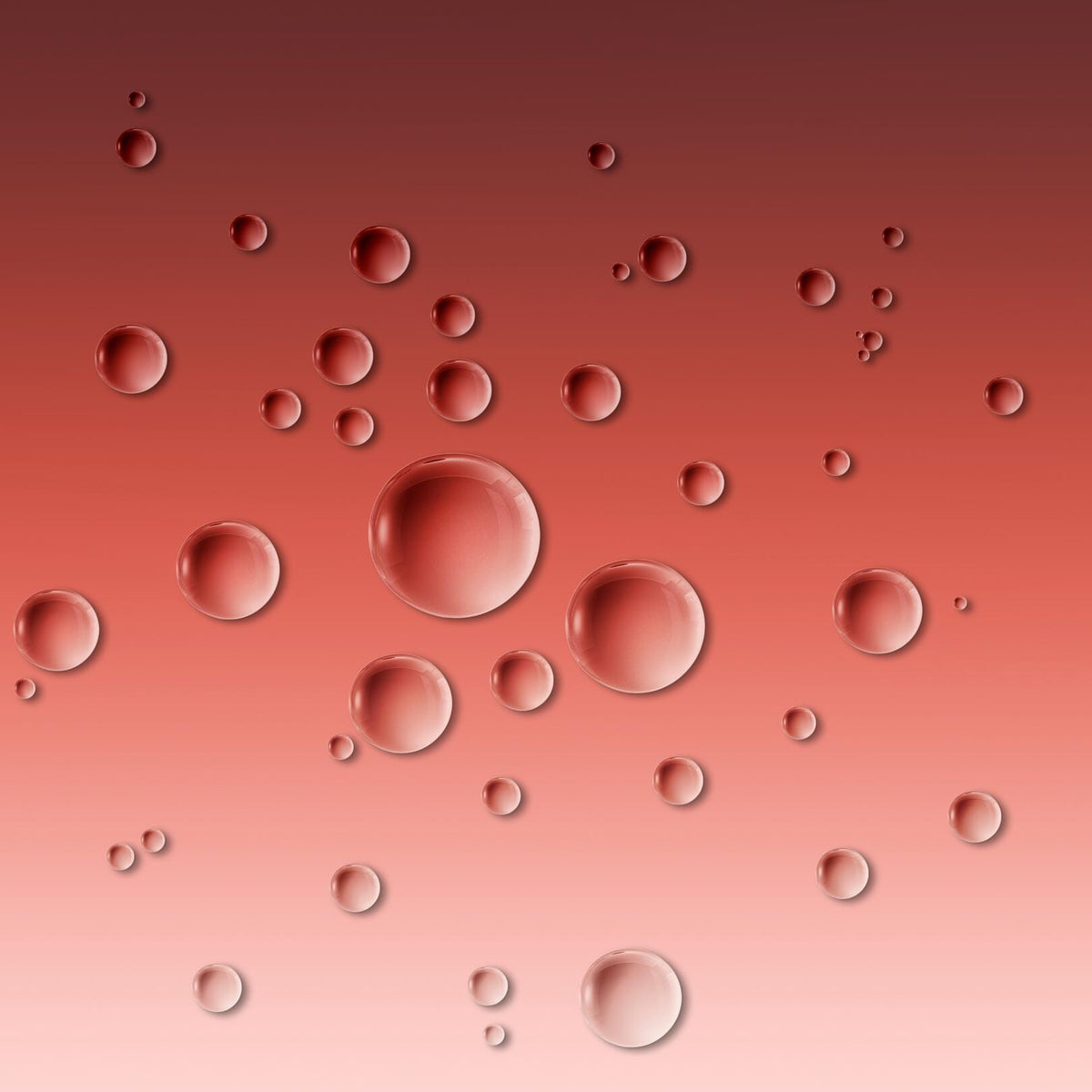 Klorane Fortifying Serum, clear droplets on a red gradient background