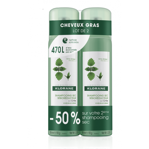 Klorane Dry Shampoo with Nettle 150ml set of 2, view 1