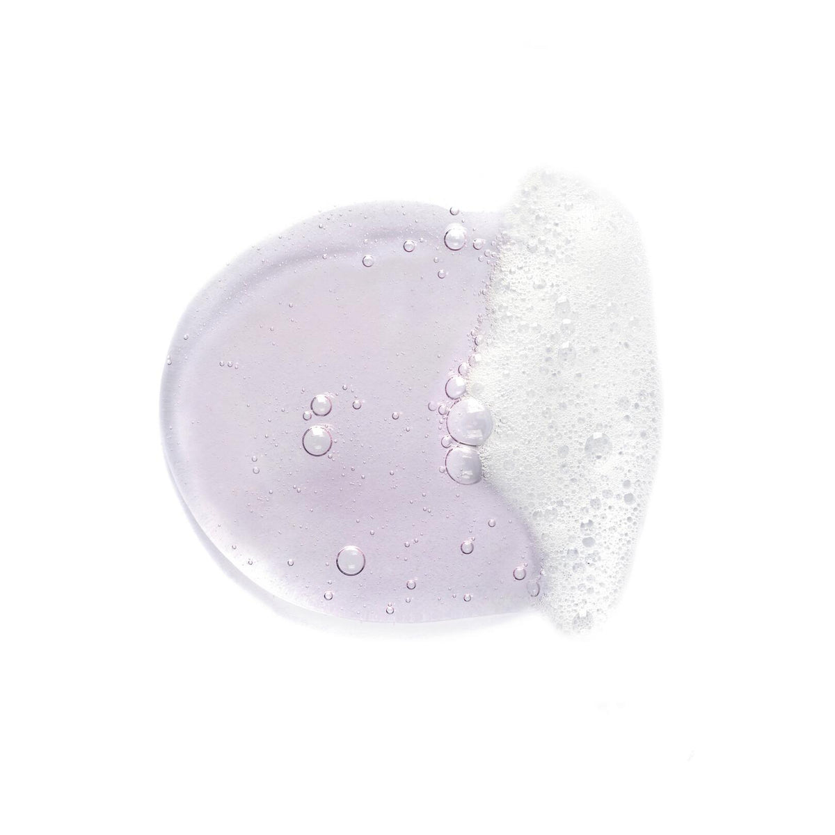 Klorane Peony, gel texture swatch with foam