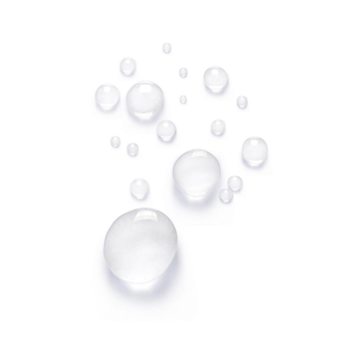 Klorane Peony, clear serum droplets on a white background