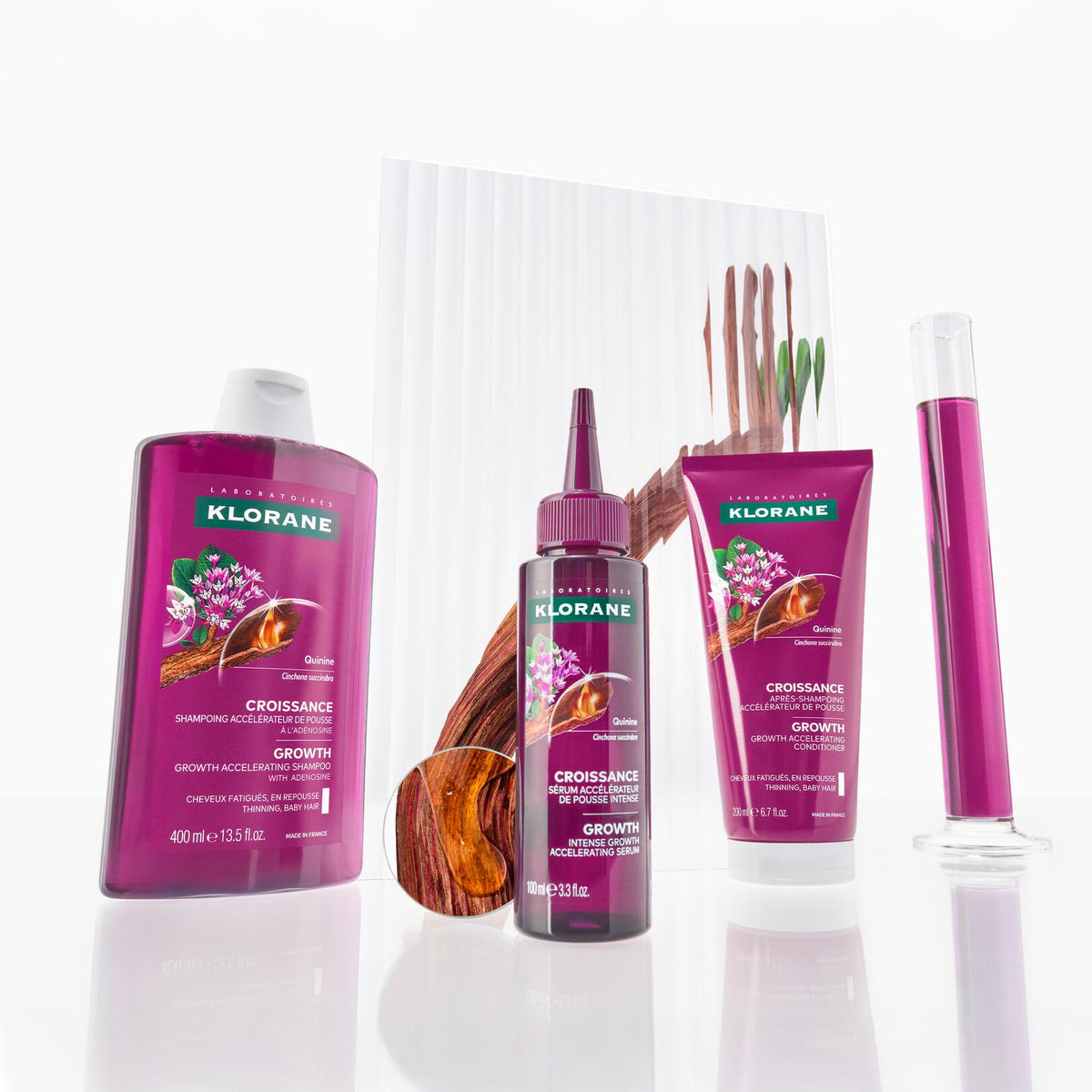 Klorane Quinine, Croissance shampoo, serum and conditioner with quinine bark