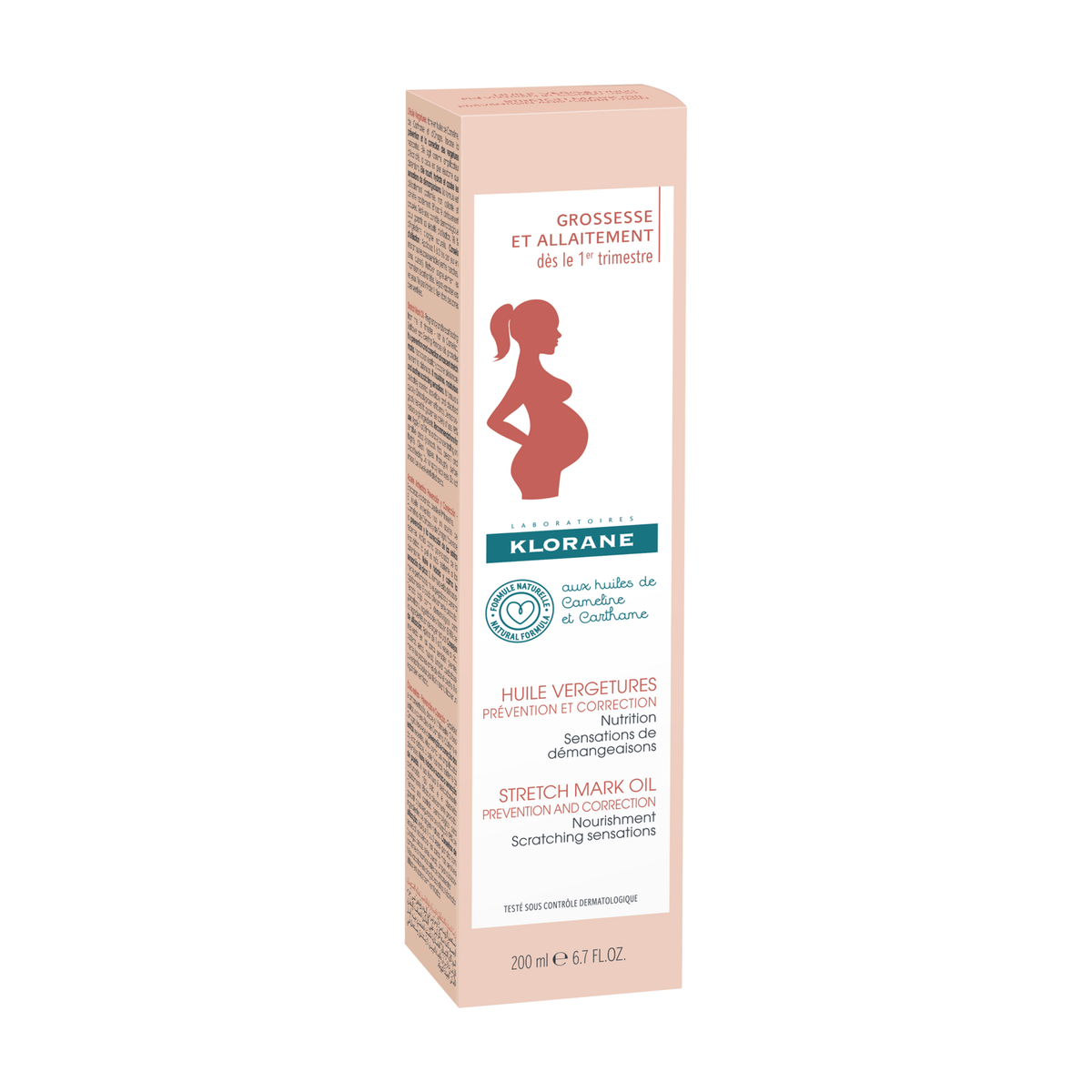 Klorane Stretch Mark Oil 200ml, front of the box