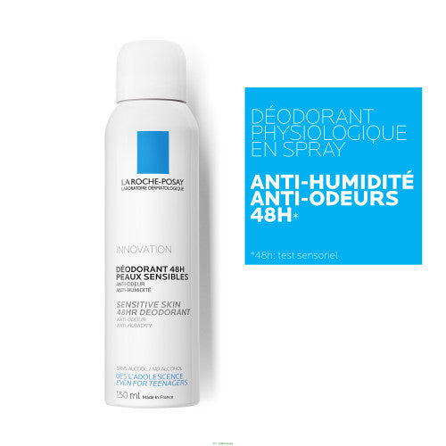 La Roche-Posay 48H Deodorant Spray aluminum-free for sensitive skin, side view