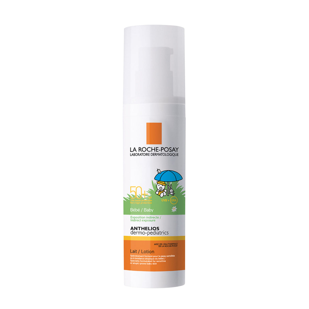 La Roche-Posay Anthelios Sun Milk SPF 50+ for Children 50ml, front of the pump bottle