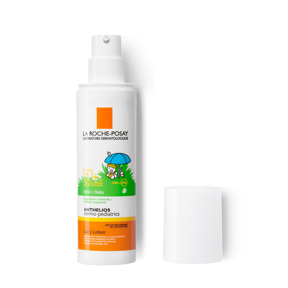 La Roche-Posay Anthelios, pump bottle with the cap off