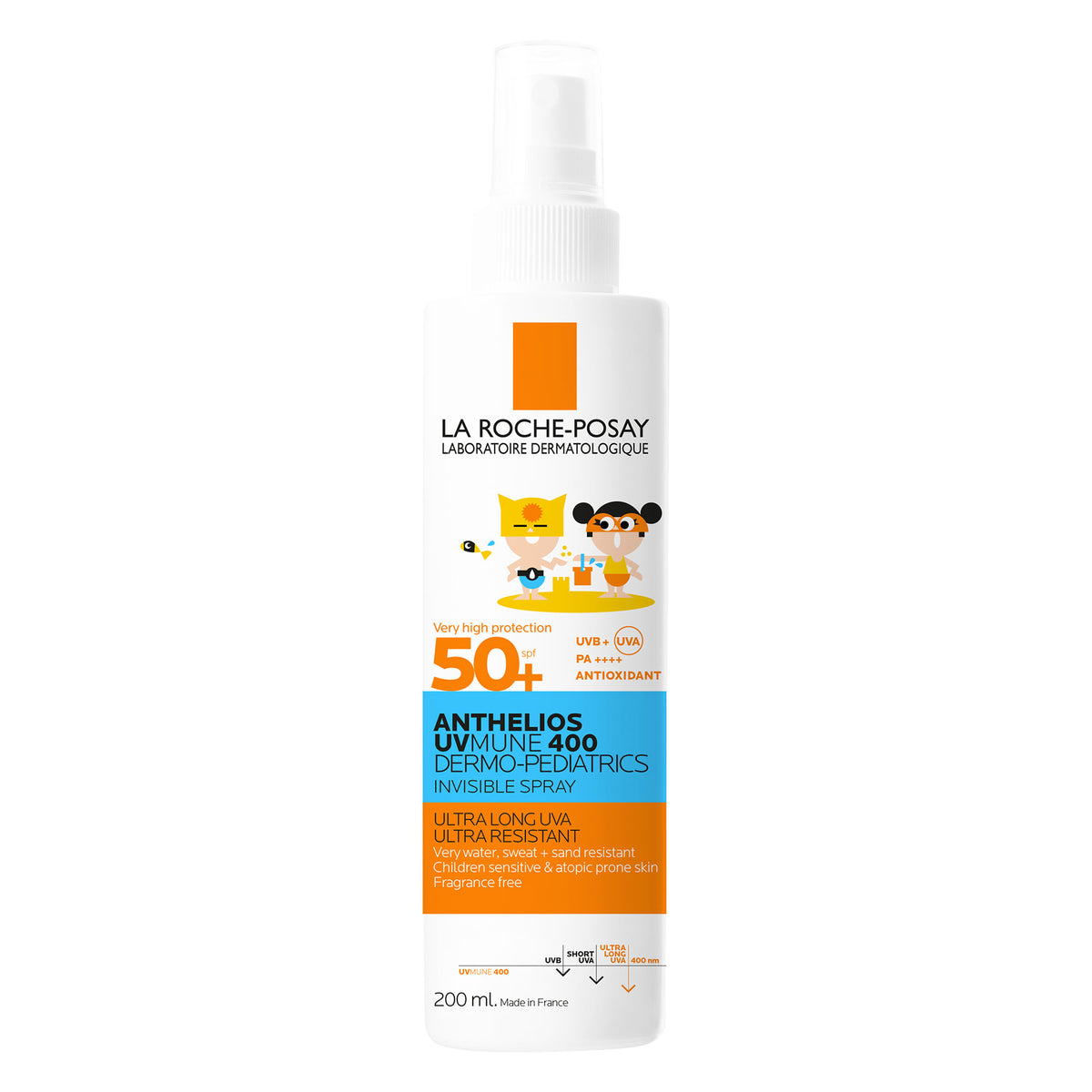 La Roche-Posay Anthelios 200ml, front of the spray bottle
