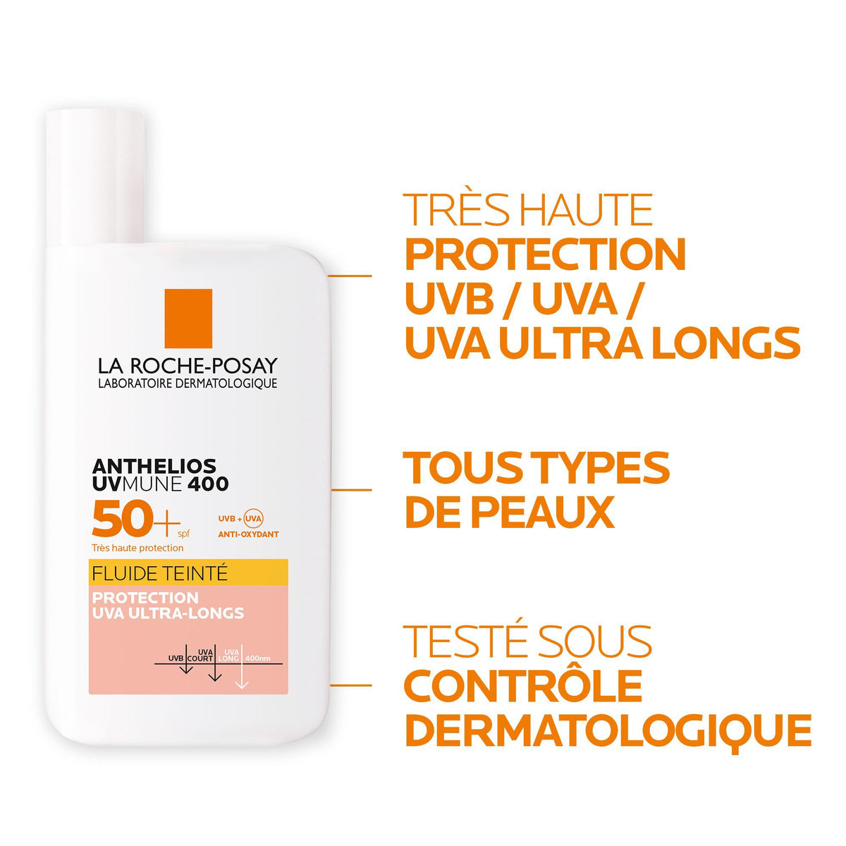 La Roche-Posay Anthelios UVMUNE 400 Tinted Fluid SPF 50+, vue 4