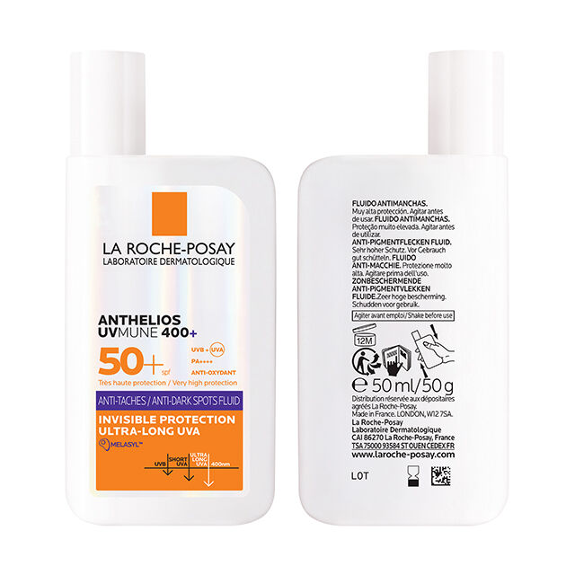 La Roche-Posay Anthelios 50ml, front and back of the bottle