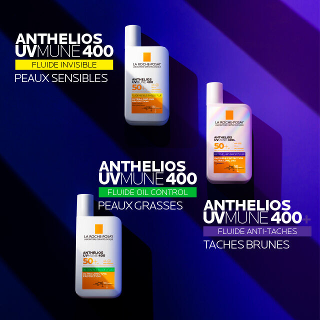 La Roche-Posay Anthelios, range of three UVMUNE 400 fluids