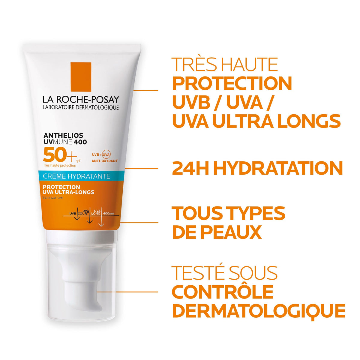 La Roche-Posay Anthelios UVMUNE 400 Moisturizing Cream SPF 50+, vue 4