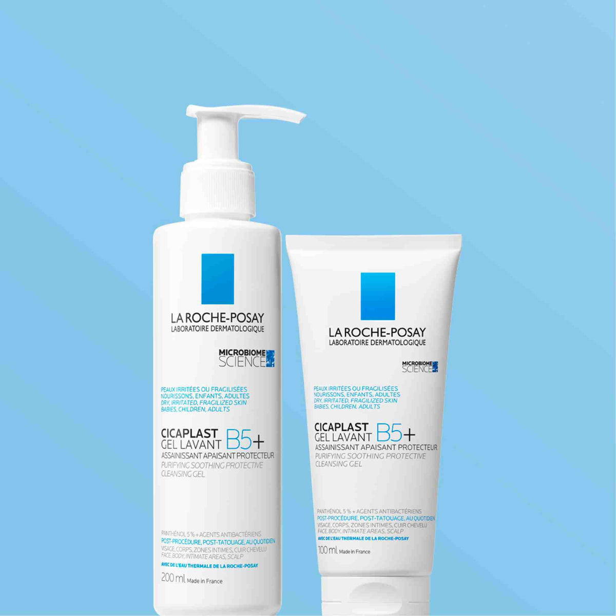 La Roche-Posay Cicaplast, two sizes side by side