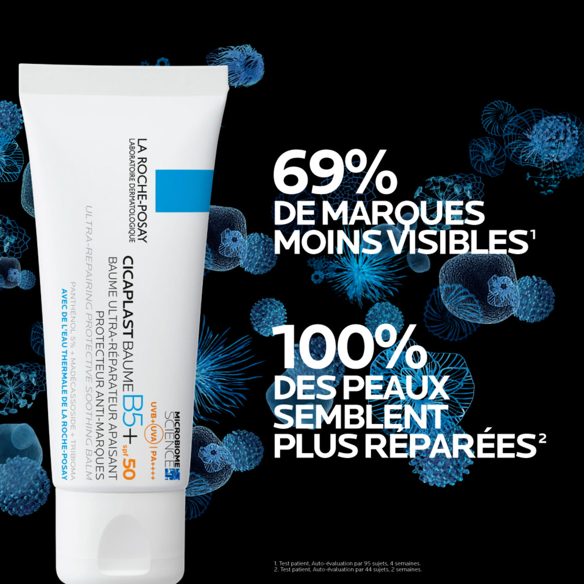 La Roche-Posay Cicaplast, tube with study results in French