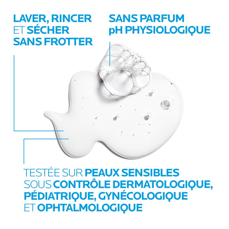 La Roche-Posay Cicaplast, gel swatch with directions in French