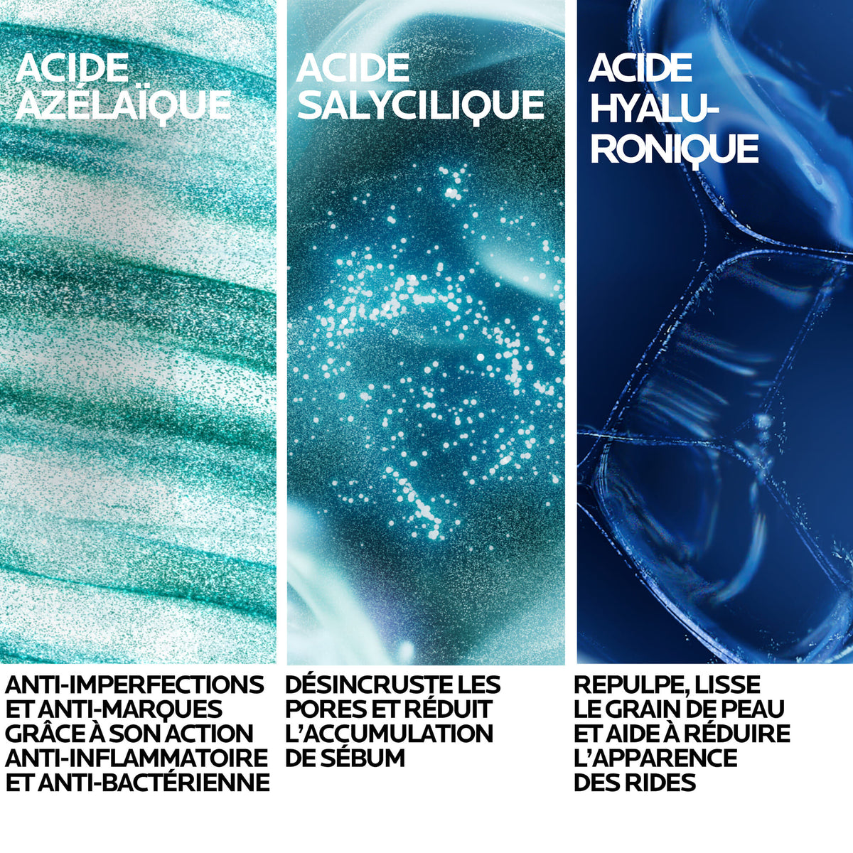 La Roche-Posay Effaclar, key ingredients: azelaic acid, salicylic acid and hyaluronic acid