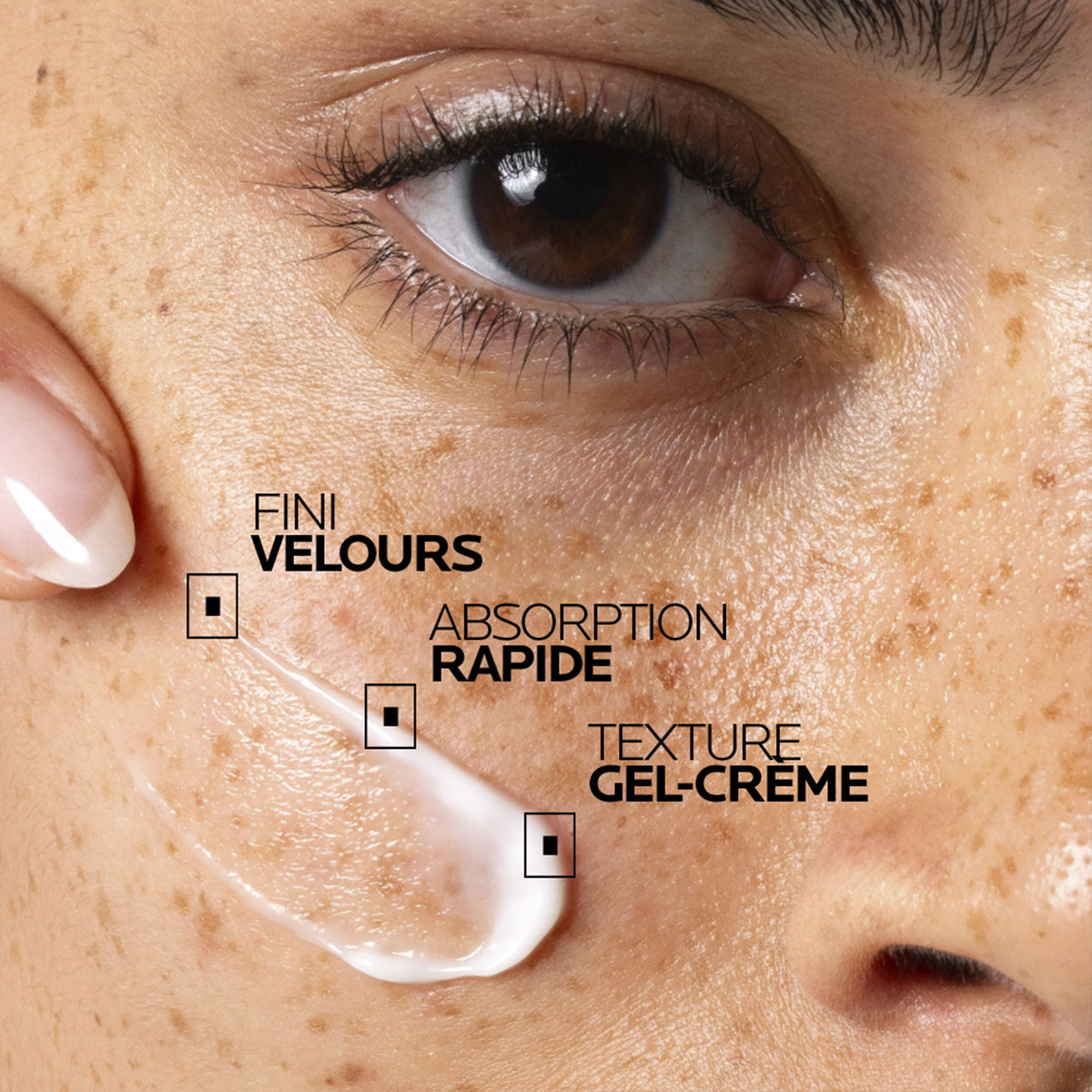 La Roche-Posay Effaclar, applied to the face