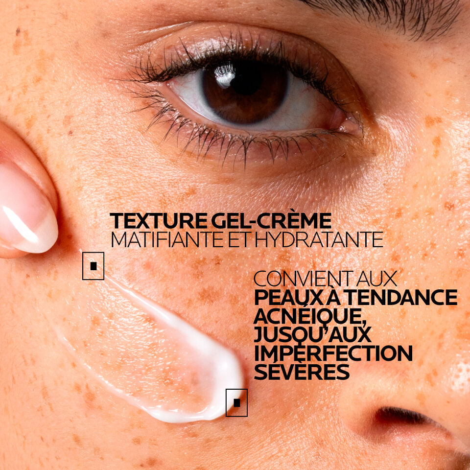La Roche-Posay Effaclar, applied to the face