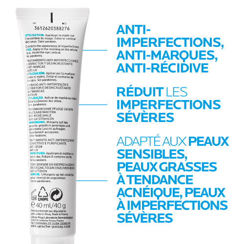 La Roche-Posay Effaclar Duo+ SPF 30 Anti-Blemish Moisturizer 40ml, ingredient panel