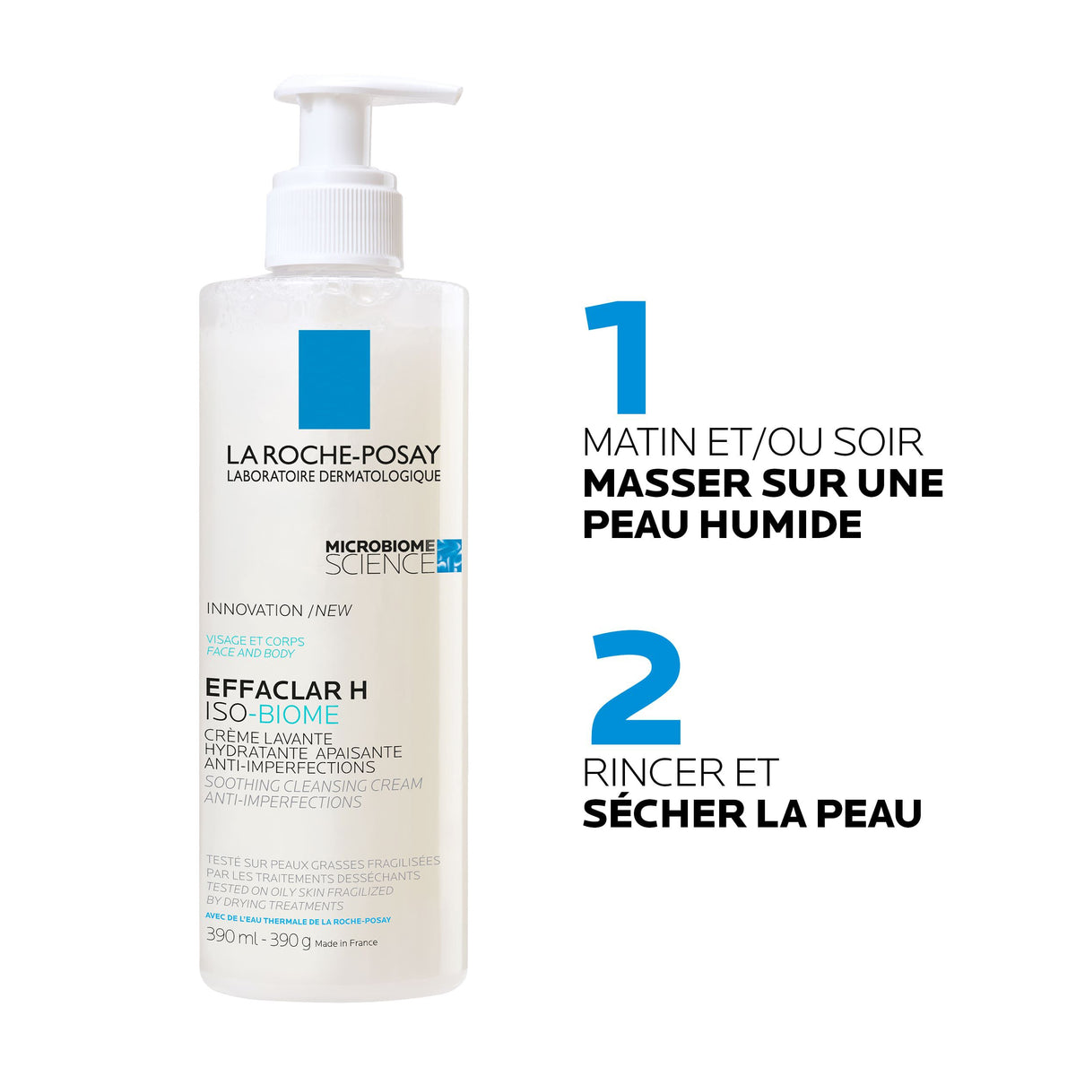 La Roche-Posay Effaclar H Iso-Biome Soothing Cleansing Cream, 390ml, vue 5