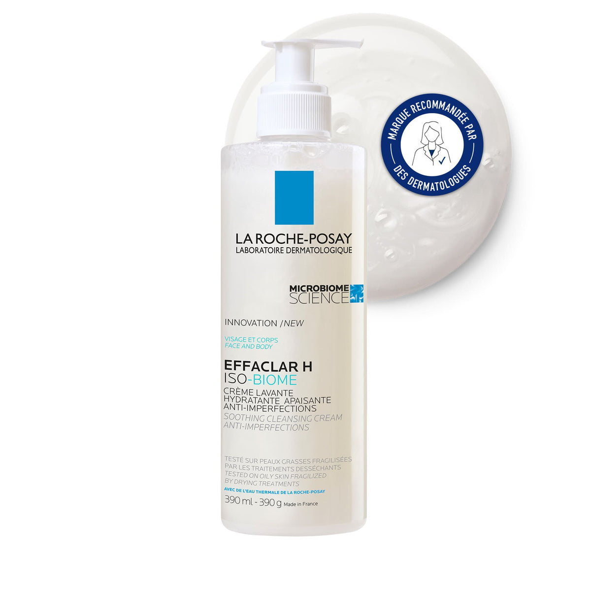 La Roche-Posay Effaclar H Iso-Biome Soothing Cleansing Cream, 390ml, vue 6