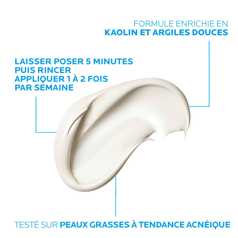 La Roche-Posay Effaclar, cream swatch with directions in French