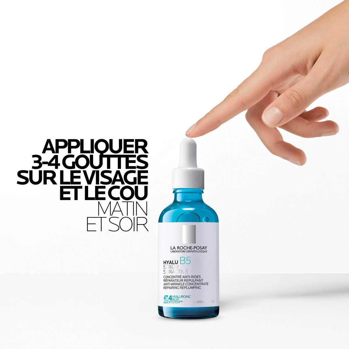 La Roche-Posay Hyalu B5, glass bottle with directions in French