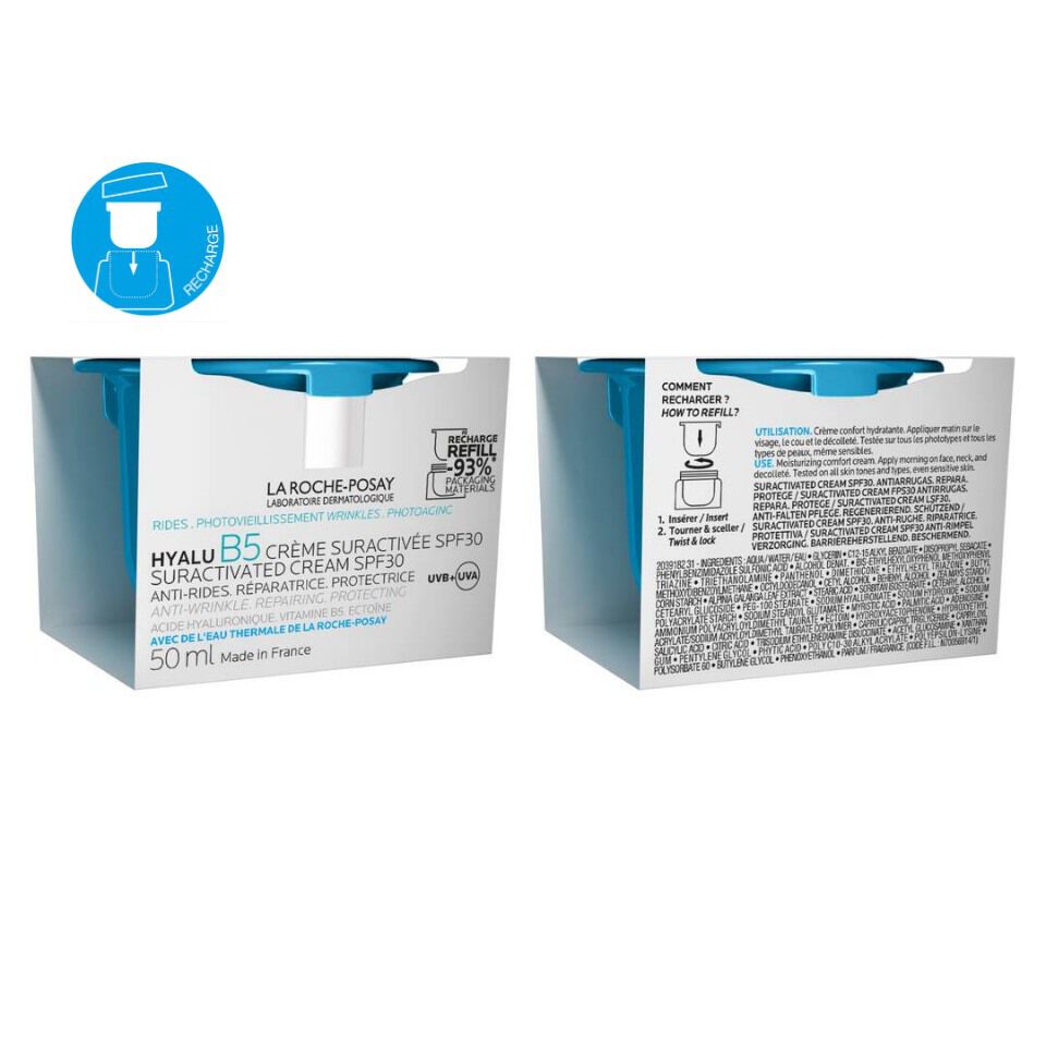 La Roche-Posay Hyalu B5 Suractive Cream SPF 30, refill, vue 14