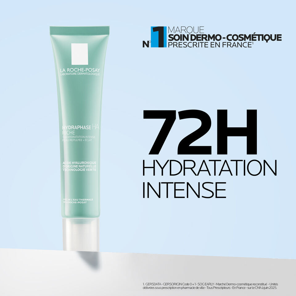 La Roche-Posay Hydraphase HA, tube with a hydration claim in French