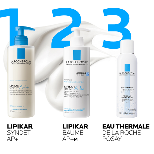 La Roche-Posay Lipikar AP+ Syndet Cleansing Cream 400ml, packaging detail