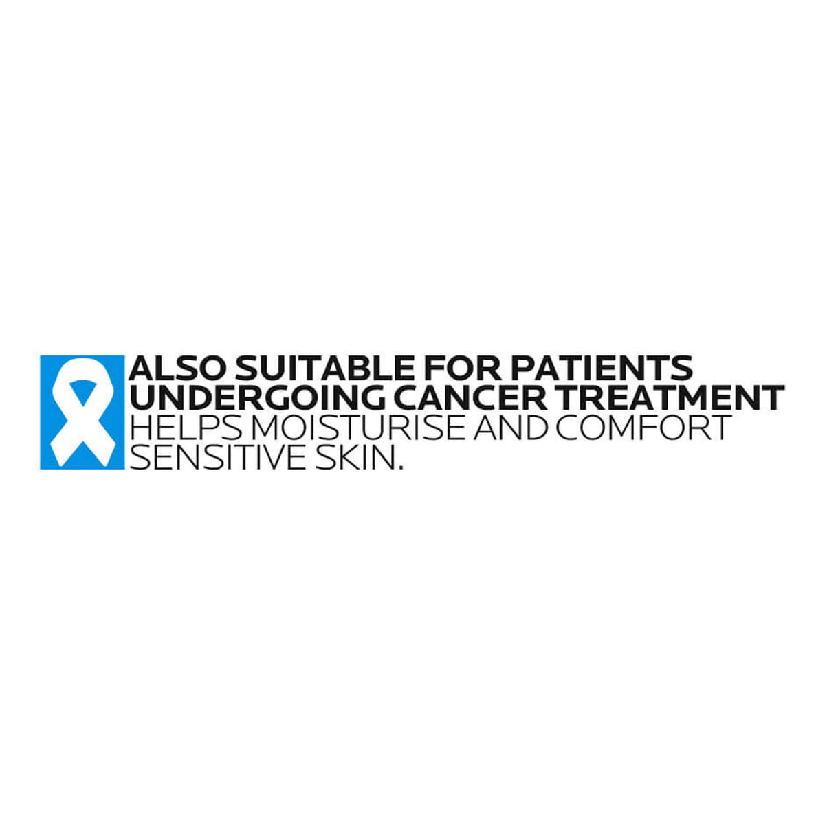 La Roche-Posay Lipikar, ribbon logo with a suitability statement in English
