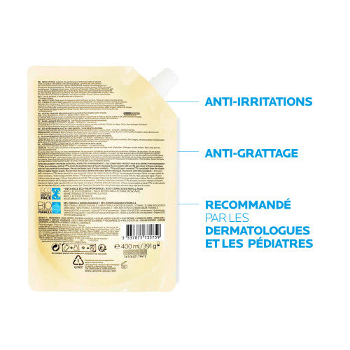 La Roche-Posay Lipikar Cleansing Oil AP+ Refill for dry and eczema-prone skin, product close-up
