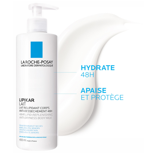La Roche-Posay Lipikar Lait Soothing Body Milk 400ml, side view