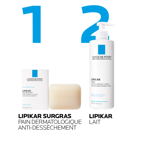 La Roche-Posay Lipikar Surgras Cleansing Bar 150g, side view