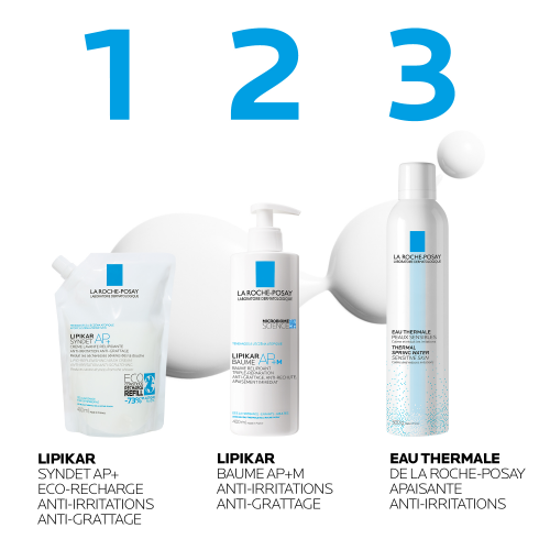 La Roche-Posay Lipikar Syndet AP+ Wash Cream 400ml Eco Refill, product close-up
