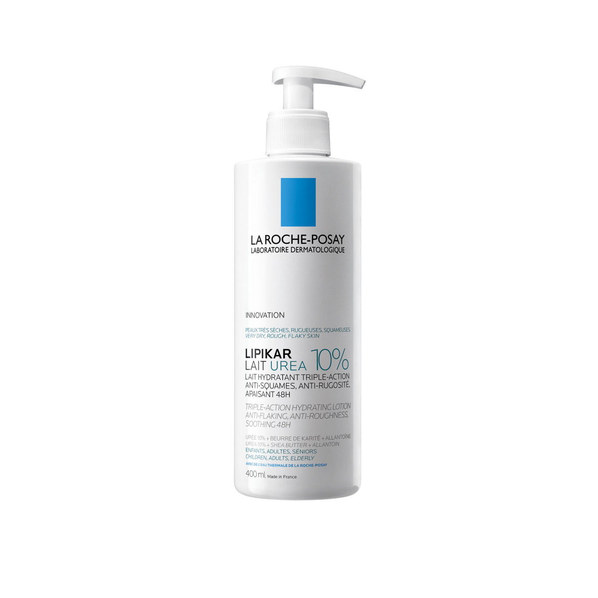 La Roche-Posay Lipikar Urea 10% Body Milk, 400ml, vue 1