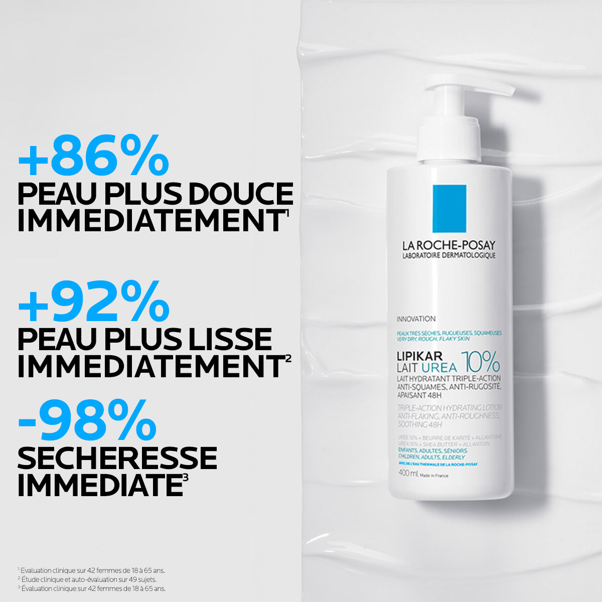 La Roche-Posay Lipikar Urea 10% Body Milk, 400ml, vue 3