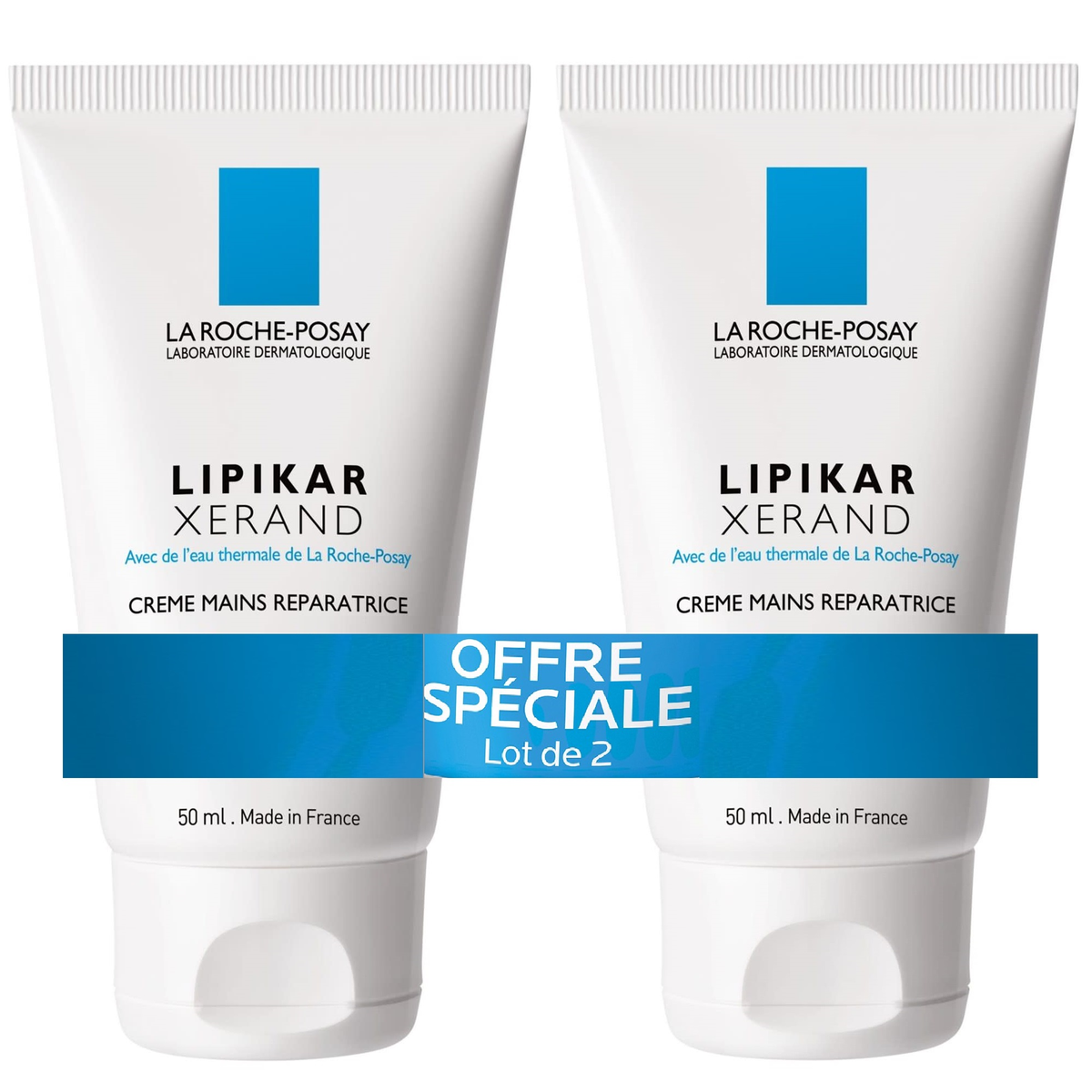 La Roche-Posay Lipikar Xerand Hand Cream 50ml, pack of 2 tubes