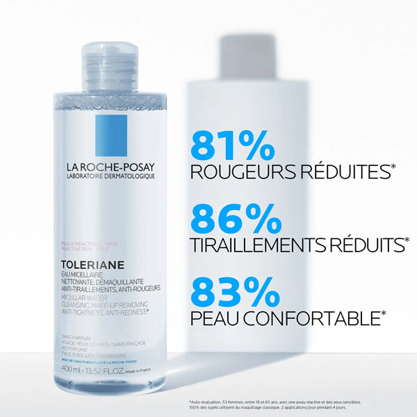 La Roche-Posay Micellar Water, bottle with study results in French